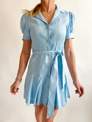 Linen Buttoned Mini Dress