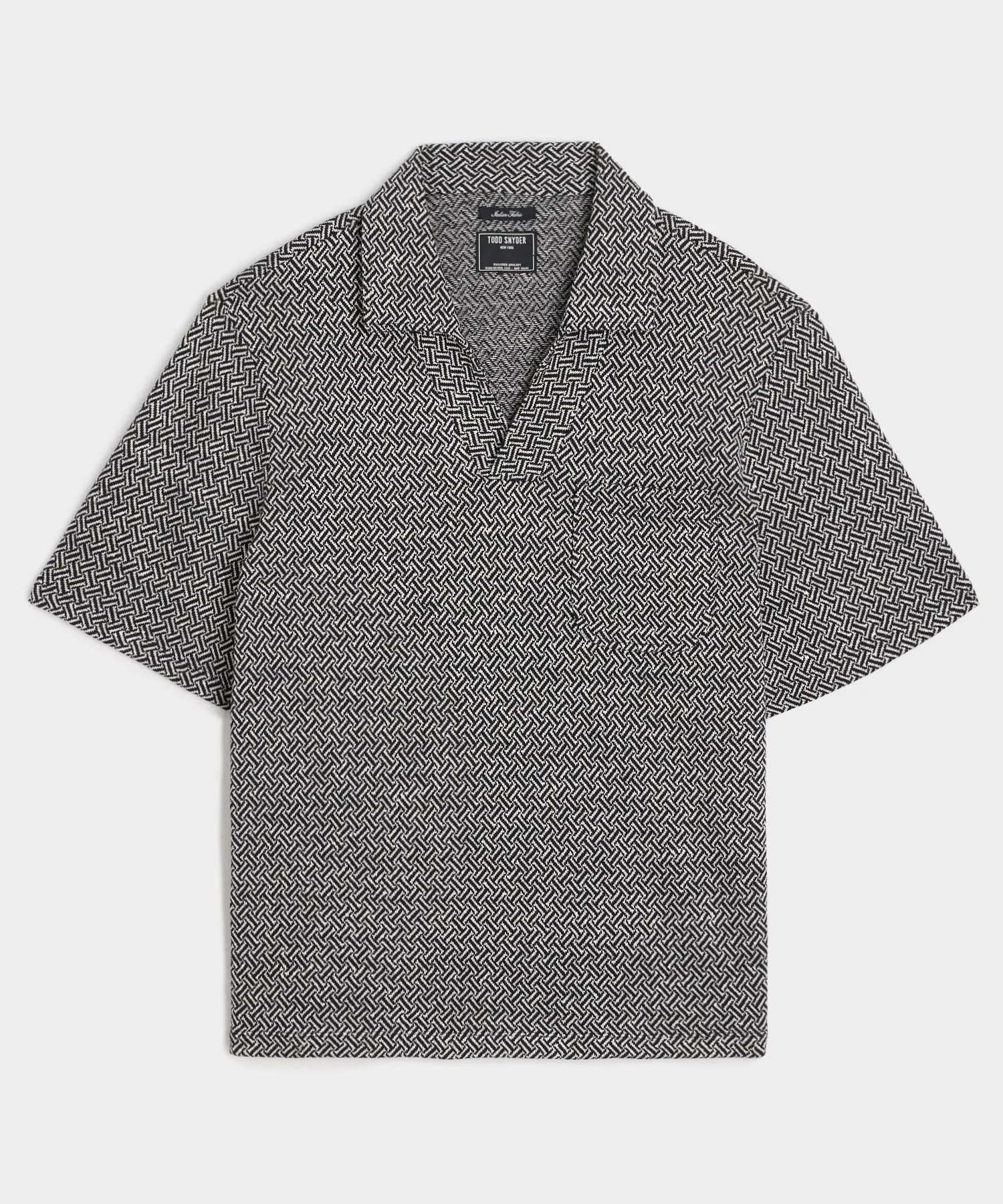 Linen-Cotton Knit Pocket Polo
