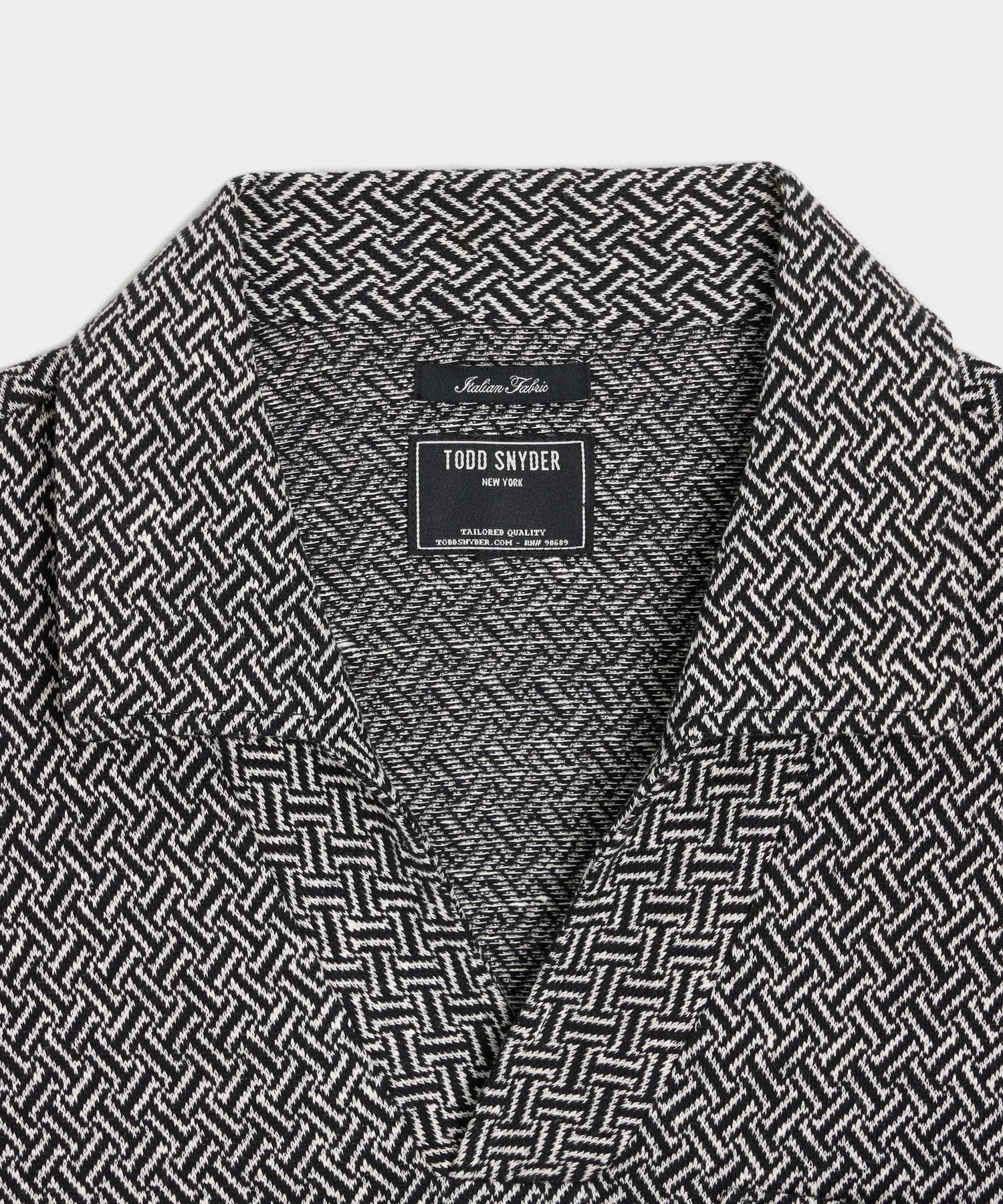 Linen-Cotton Knit Pocket Polo