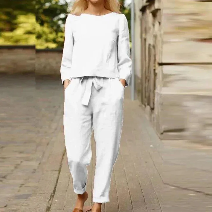 Linen Shirt and Trousers Set: Bjarka