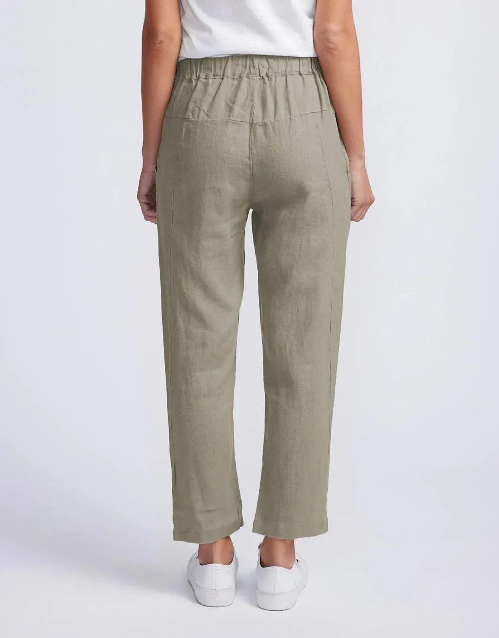 Little Lies Luxe Linen Pants Khaki S19070401