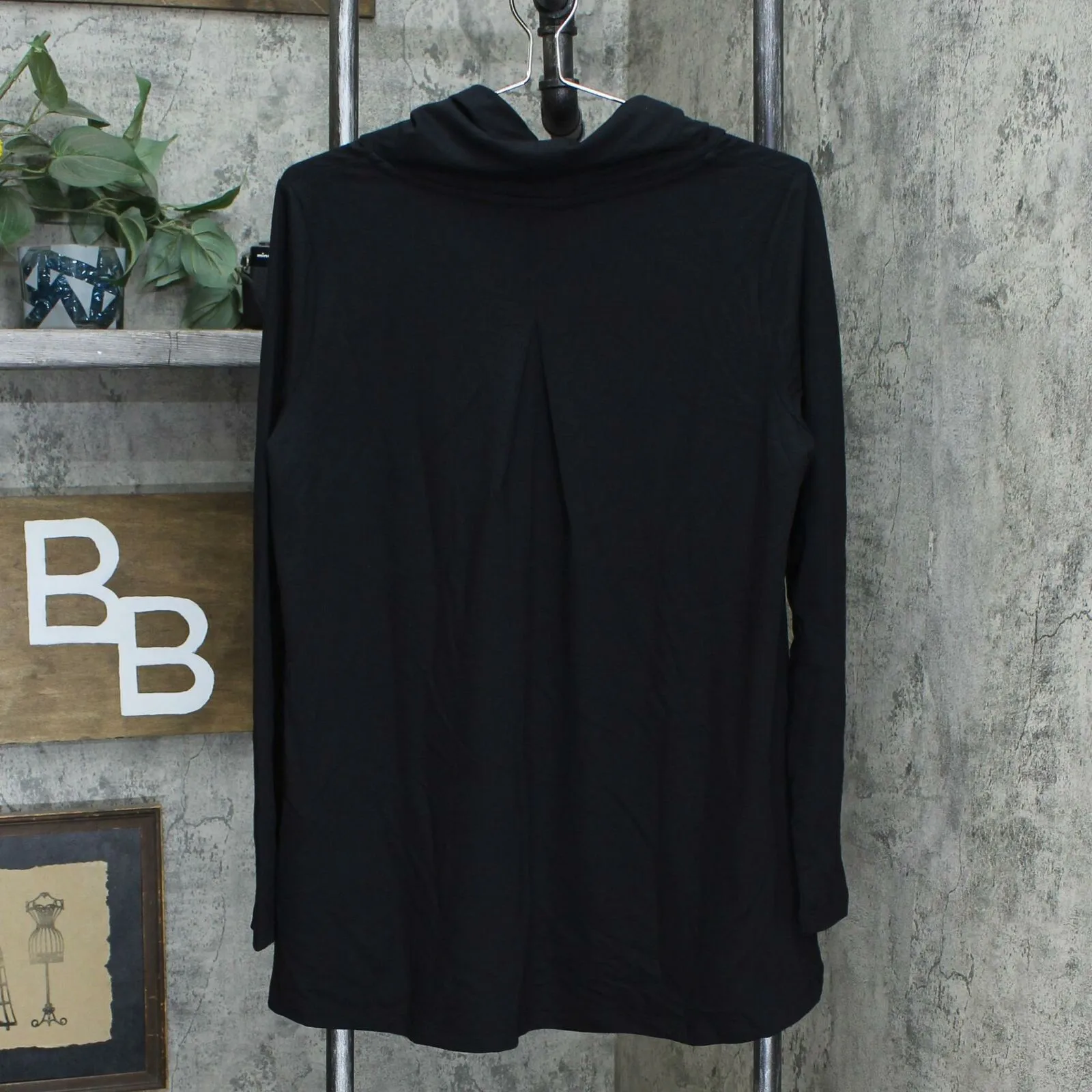 LOGO by Lori Goldstein Women's French Terry Cowl Neck Knit Top