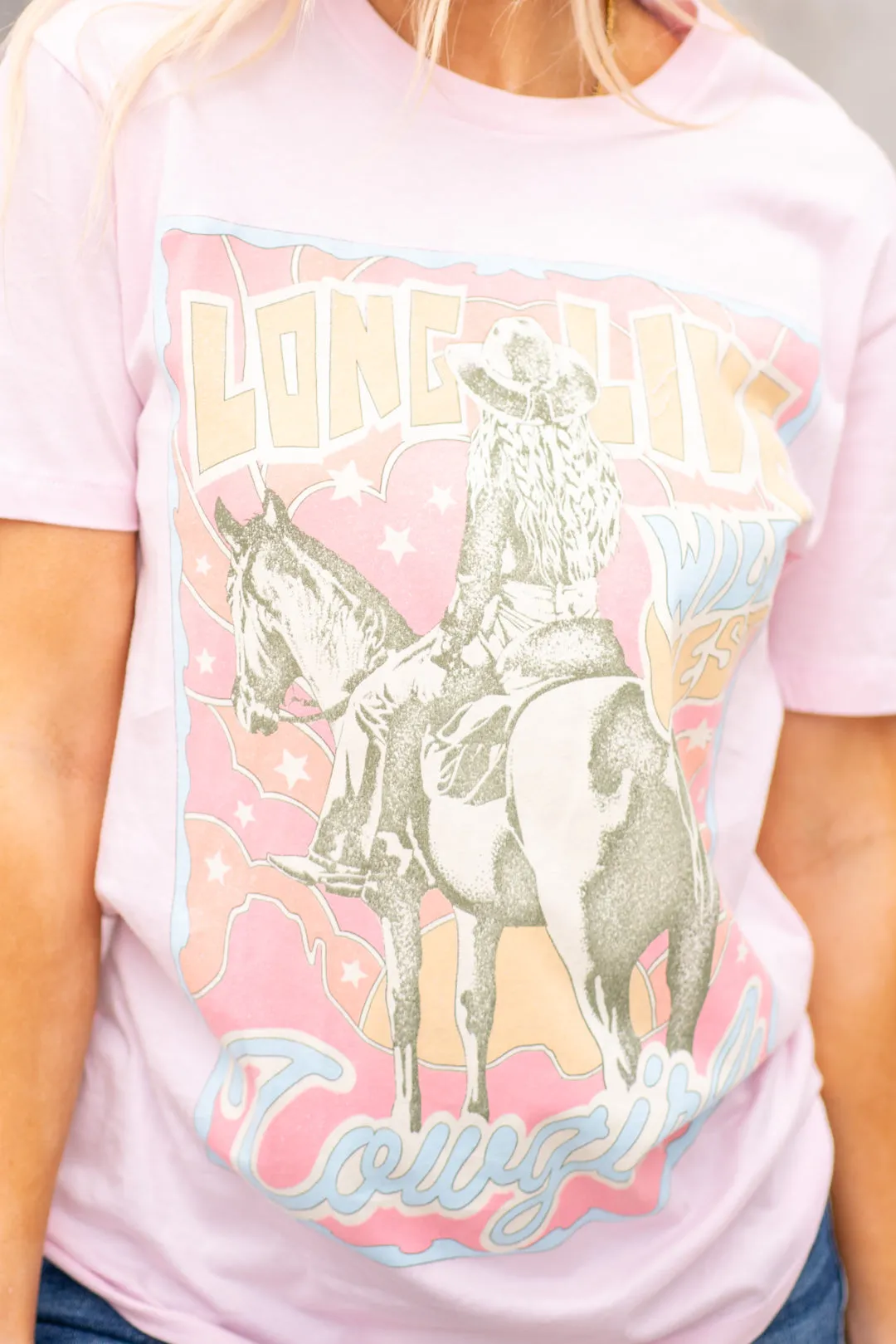 Long Live Cowgirls Graphic Top