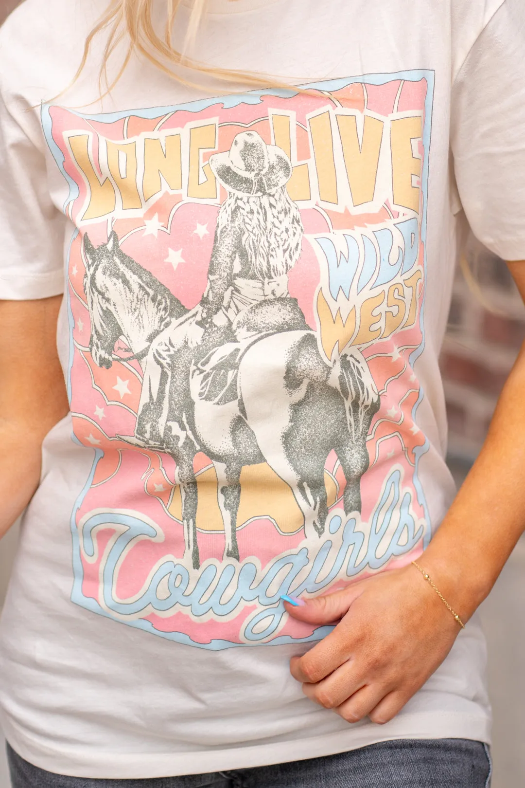 Long Live Cowgirls Graphic Top