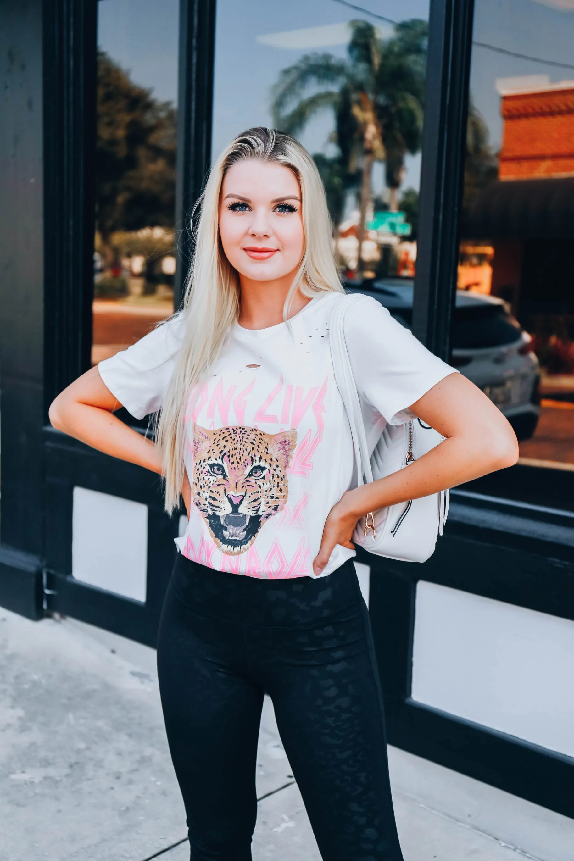 Long Live Rock N Roll Graphic Top - Ivory