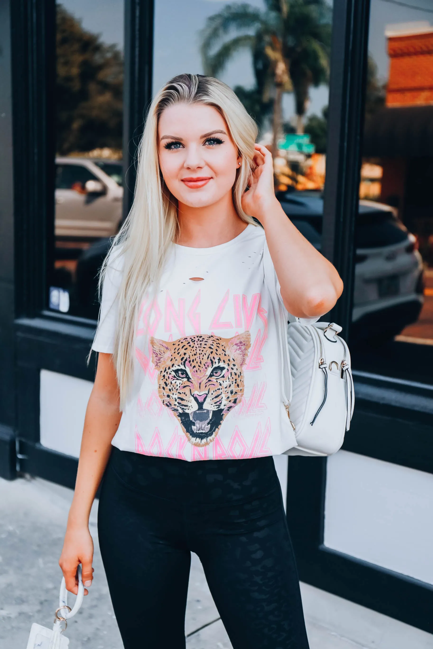 Long Live Rock N Roll Graphic Top - Ivory