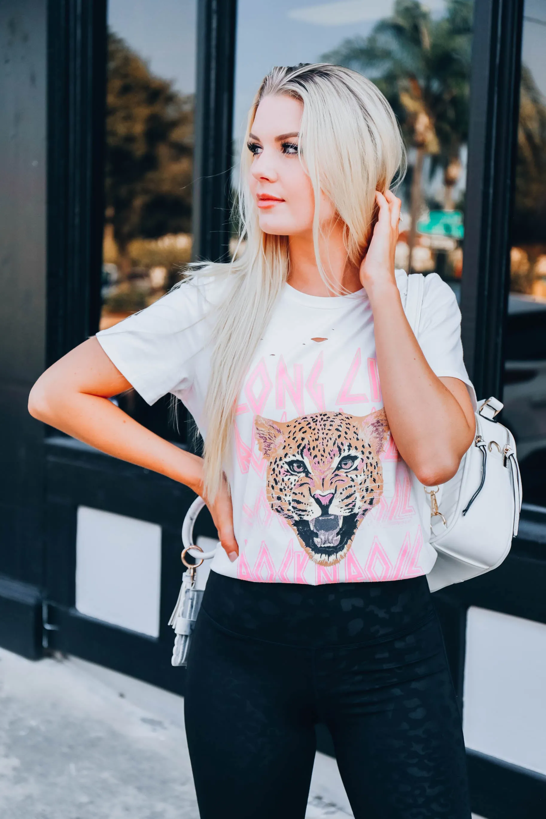 Long Live Rock N Roll Graphic Top - Ivory