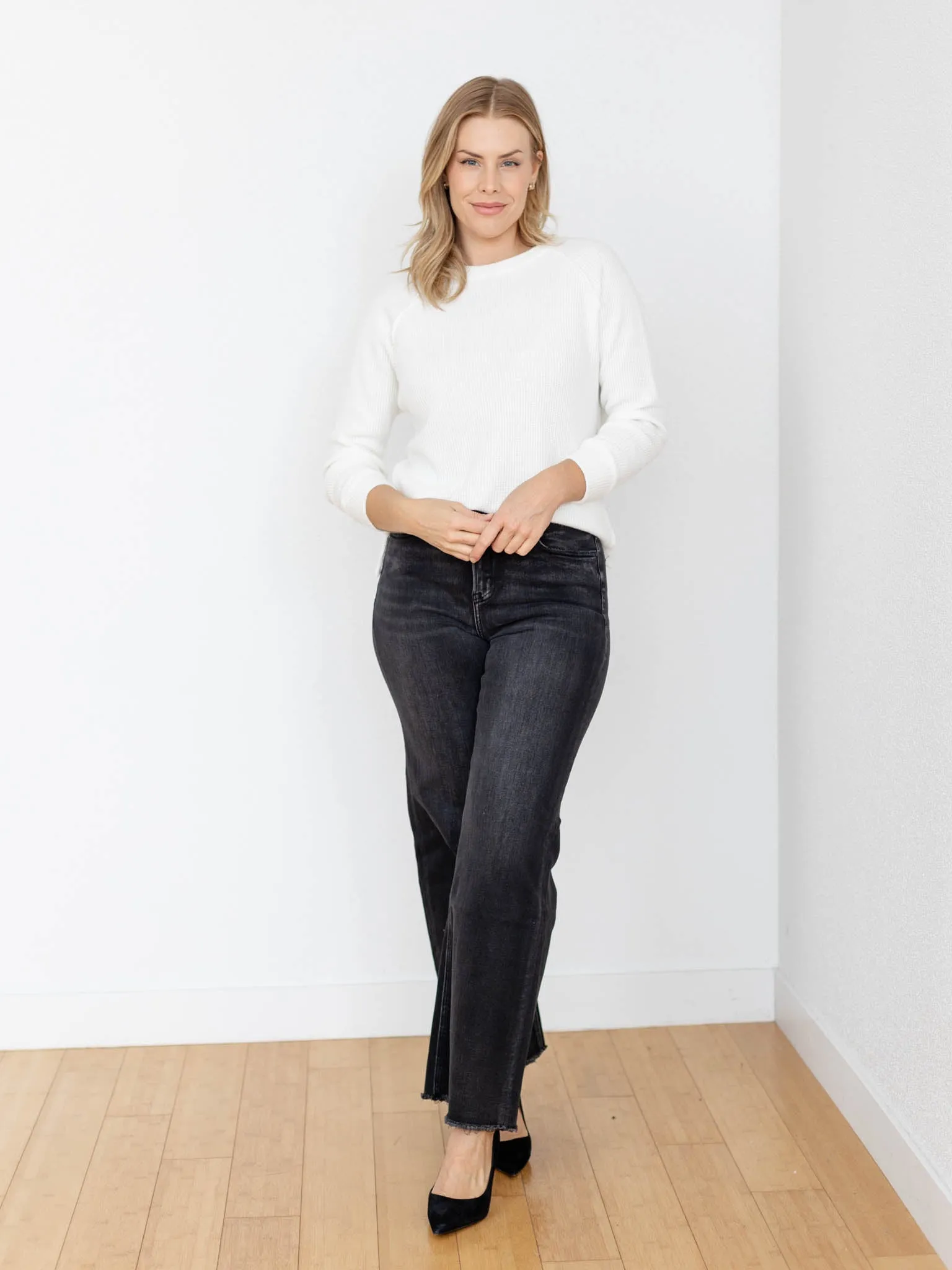 Long Sleeve Raglan Round Neck Sweater