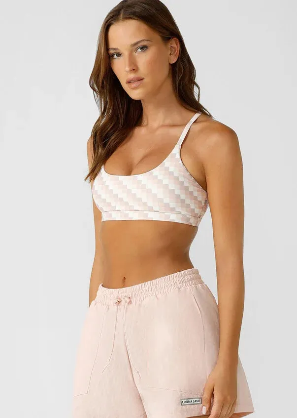 Lorna Jane Sunkissed Gingham Sports Bra - Sunkissed Gingham Print