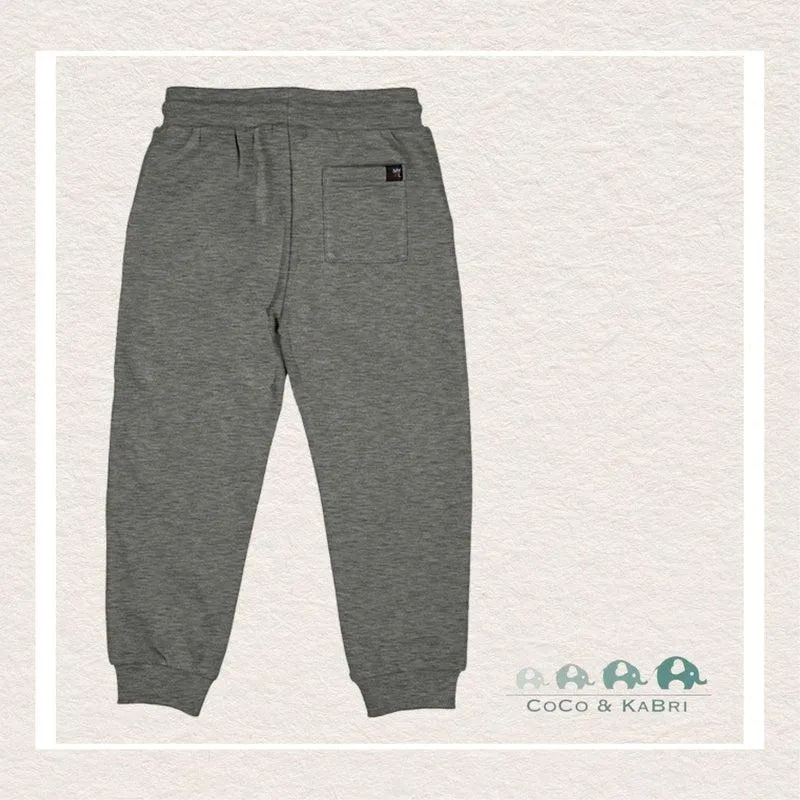 Mayoral: Boys Basic cuffed fleece trousers - Fossil Grey