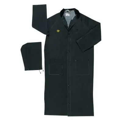 MCR Safety Classic Plus Series Rider Coat, 5X-Large, PVC/Polyester, Black, FR267CX5