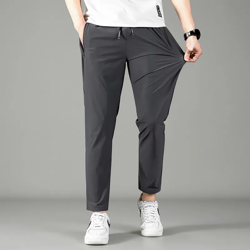 Men'S Casual Pants Ice Silk Pants Loose Sports Pants Men'S Clothing