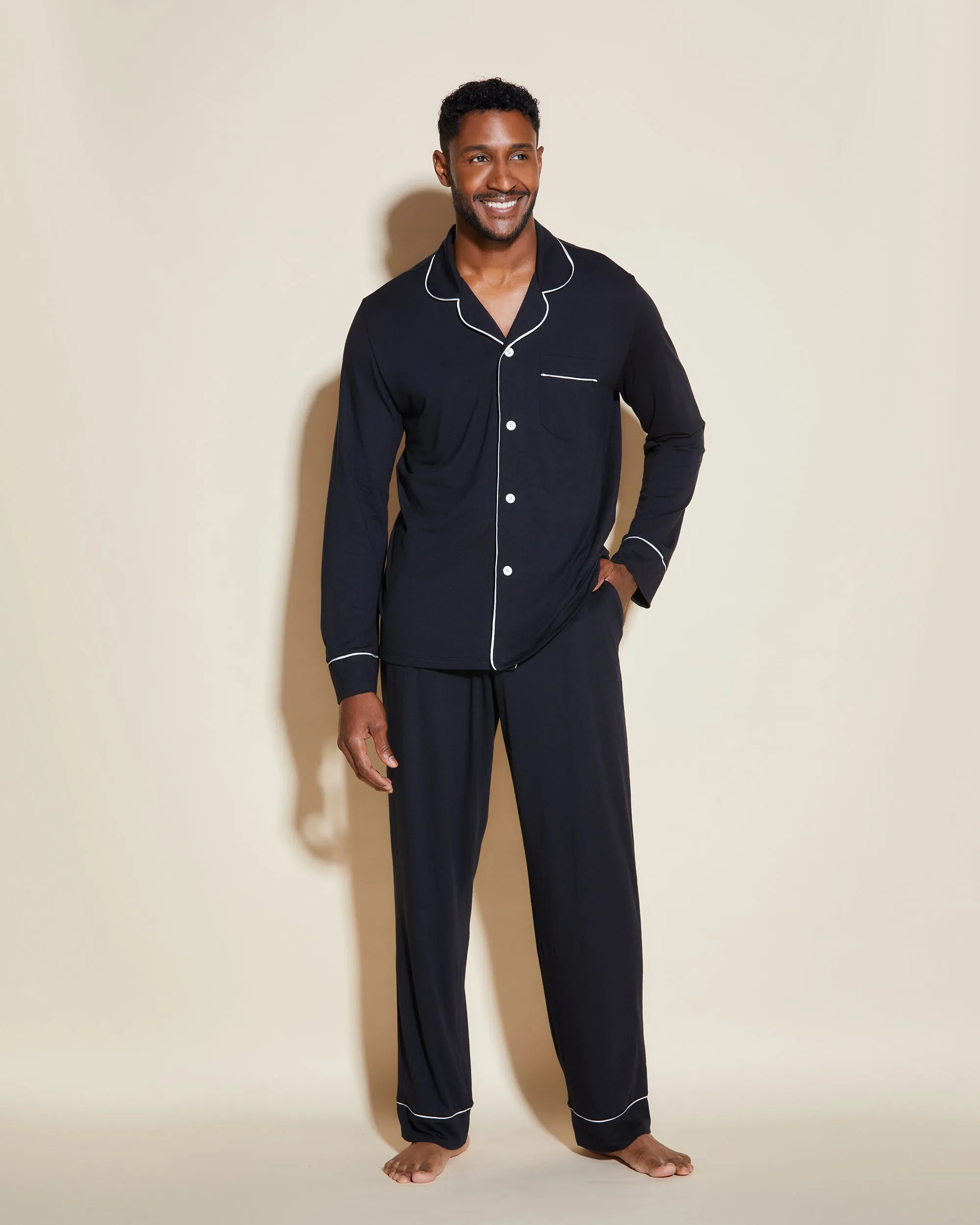 Men's Classic Long Sleeve Top & Pant Pajama Set