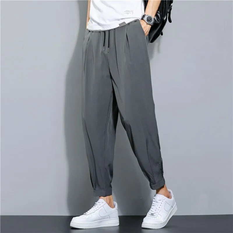 Men‘s Daily Baggy Pants Sports Straight Joggers Fashion Streetwear Trousers