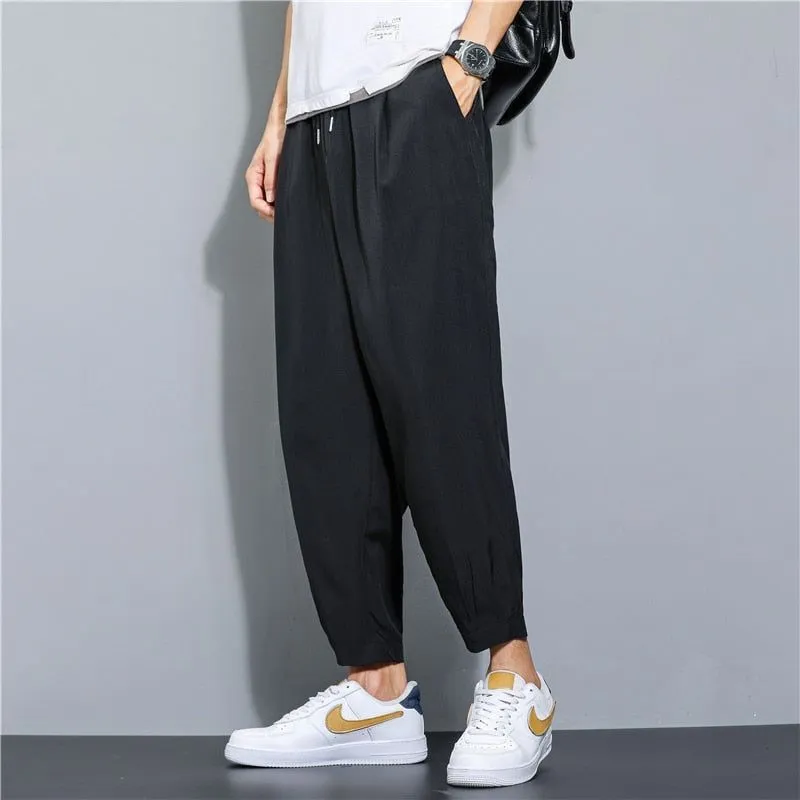 Men‘s Daily Baggy Pants Sports Straight Joggers Fashion Streetwear Trousers