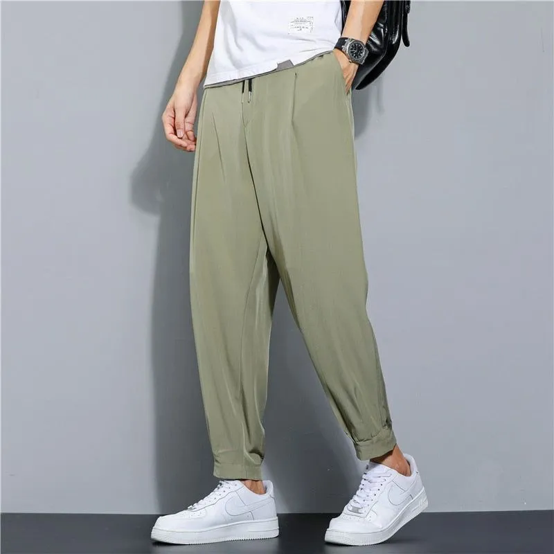 Men‘s Daily Baggy Pants Sports Straight Joggers Fashion Streetwear Trousers