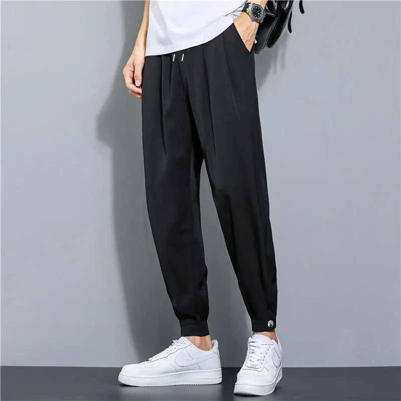 Men‘s Daily Baggy Pants Sports Straight Joggers Fashion Streetwear Trousers
