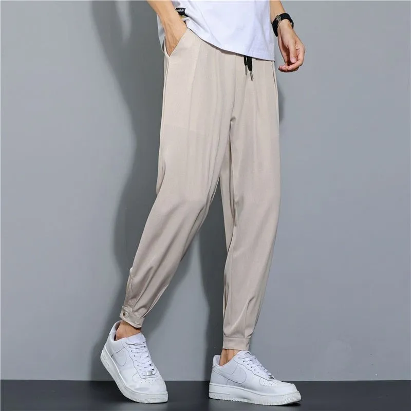 Men‘s Daily Baggy Pants Sports Straight Joggers Fashion Streetwear Trousers