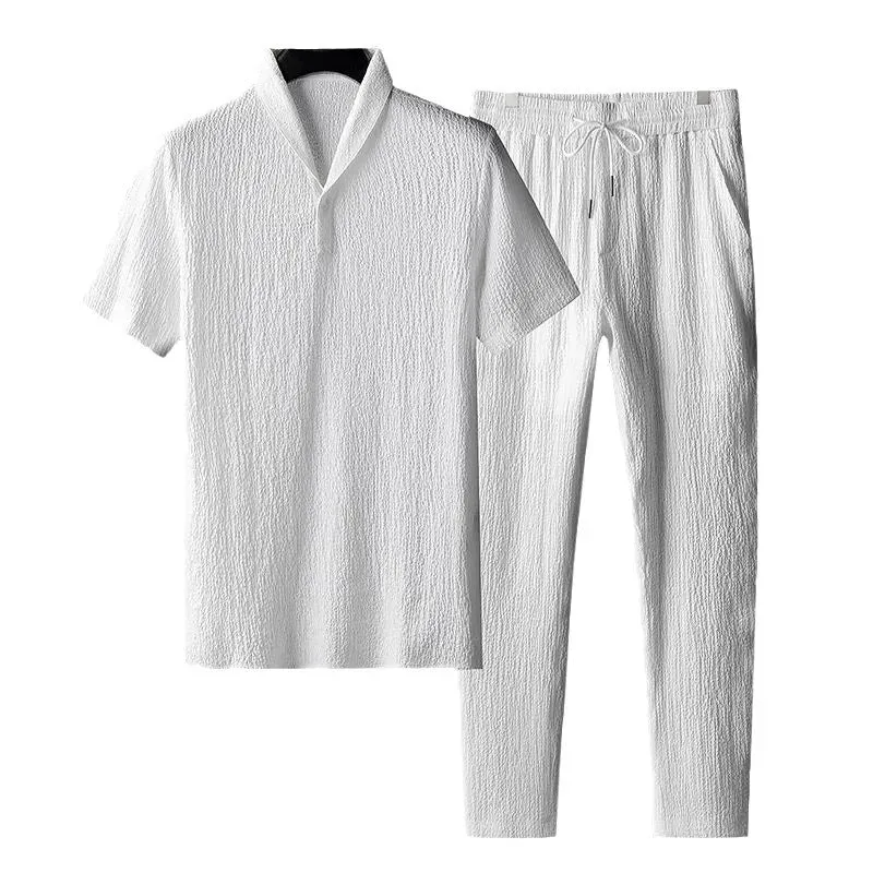 Men's Summer Fashion Sports T-Shirt Wth Full Length Pants