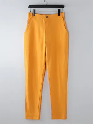 Men's Summer Plus Size Ice Silk Casual Loose Straight Cotton Linen Pants