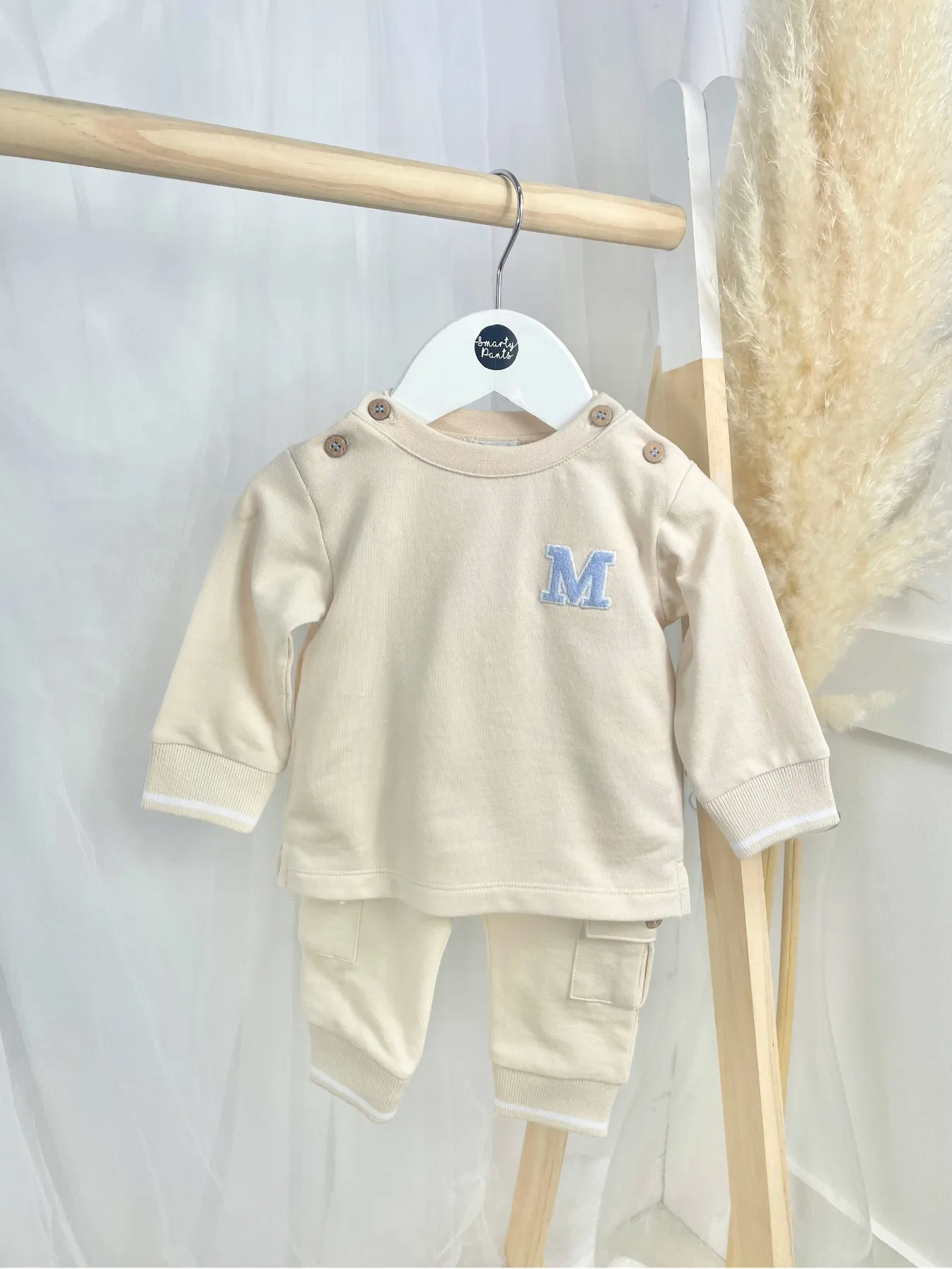 Mintini Boys Beige Tracksuit Set