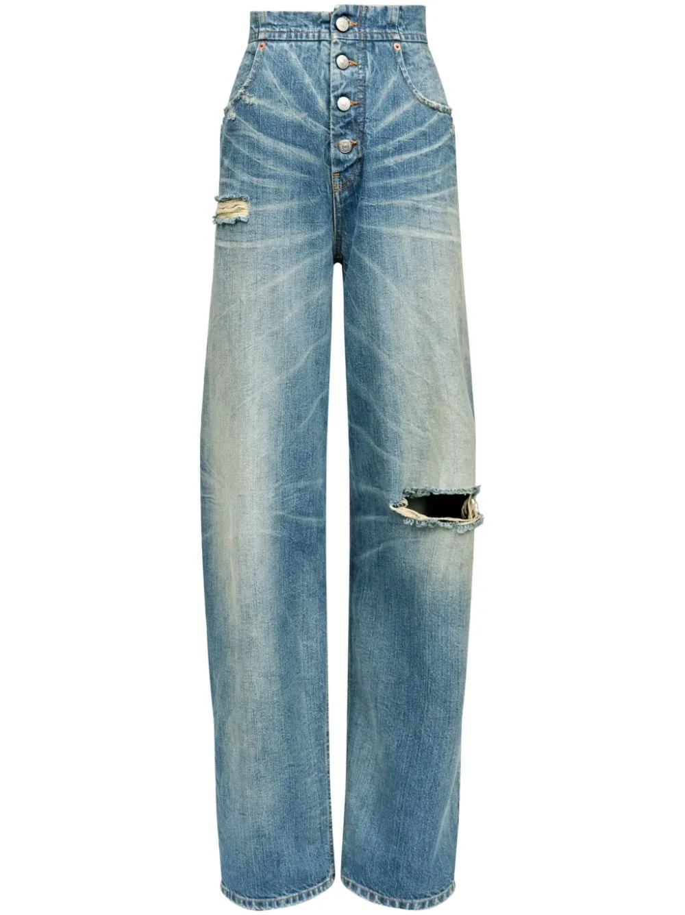 MM6 MAISON MARGIELA Distressed Cotton Jeans for Women