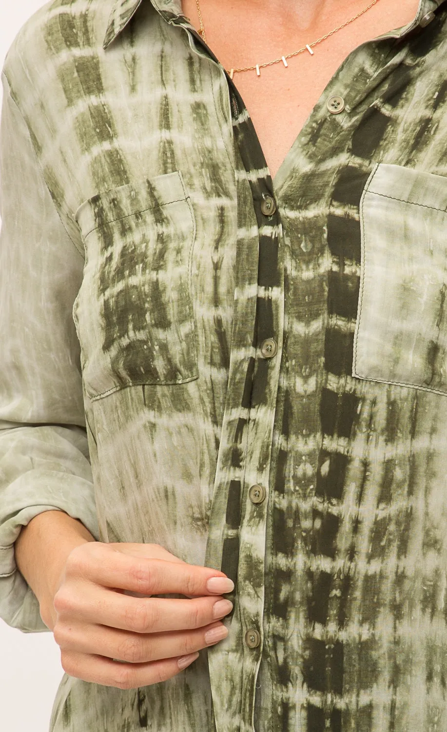 Mystree Flowy Tie-Dye Shirt