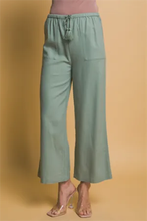 Next Date Chic Tassel Drawstring Linen Pants (Assorted)
