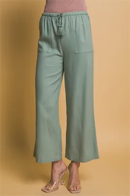 Next Date Chic Tassel Drawstring Linen Pants (Assorted)