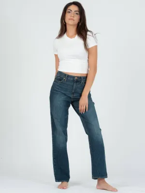 NICOLE ROUND NECK CROPPED TEE-WHITE