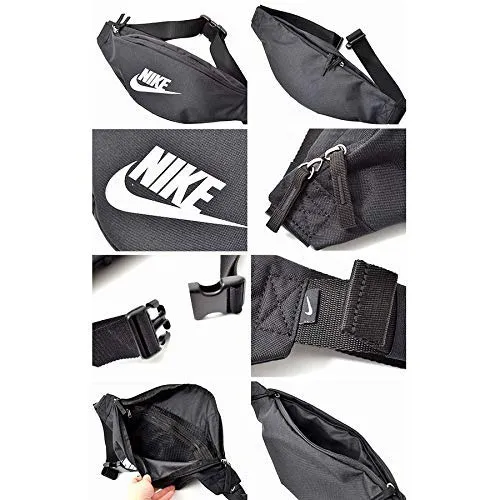 Nike 10 Ltrs Black/Black/White Waist Bag (BA5750-010)