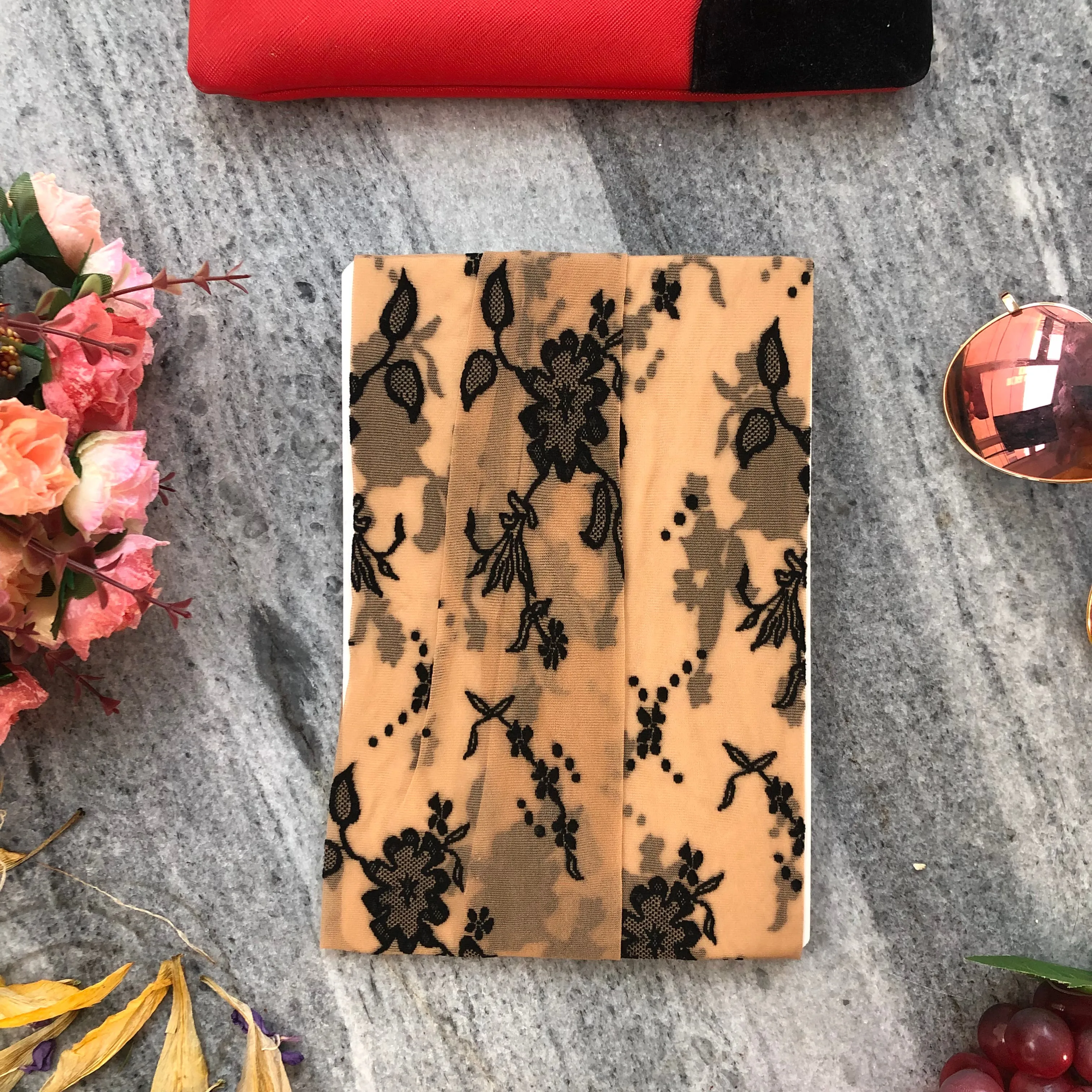 Nude Floral Fairycore Tights