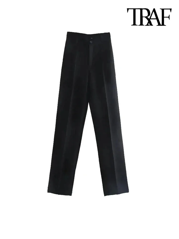 Obsidian Phoenix Women's Luxury High-Waist Straight Pants