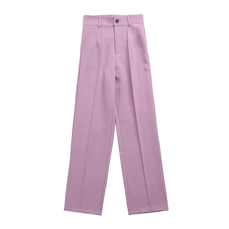 Obsidian Phoenix Women's Luxury High-Waist Straight Pants