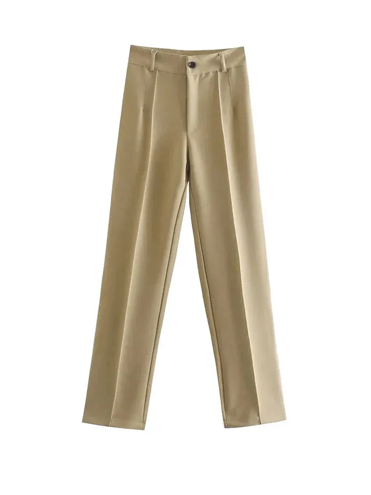 Obsidian Phoenix Women's Luxury High-Waist Straight Pants