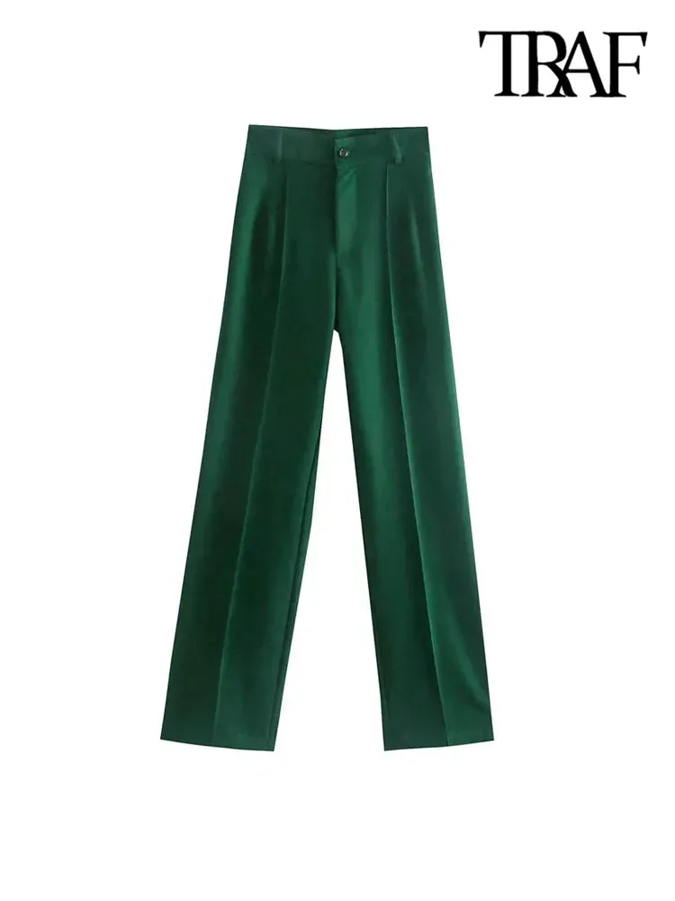 Obsidian Phoenix Women's Luxury High-Waist Straight Pants