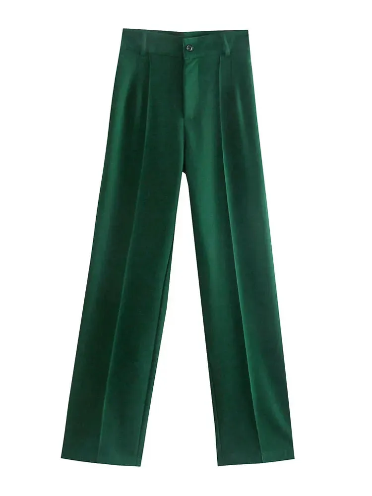 Obsidian Phoenix Women's Luxury High-Waist Straight Pants