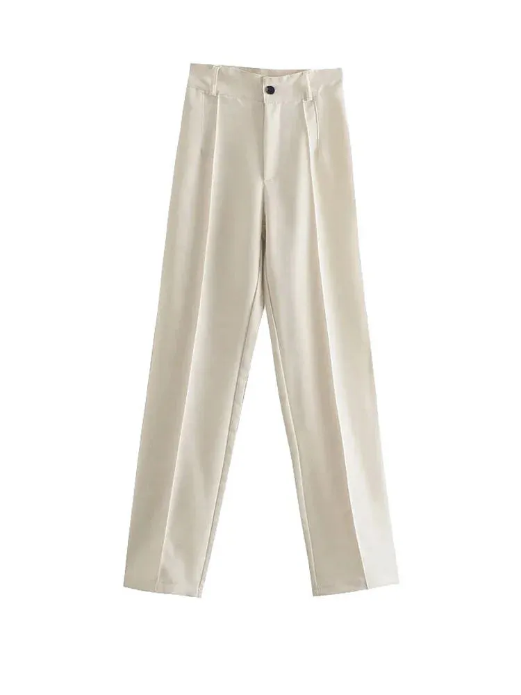 Obsidian Phoenix Women's Luxury High-Waist Straight Pants