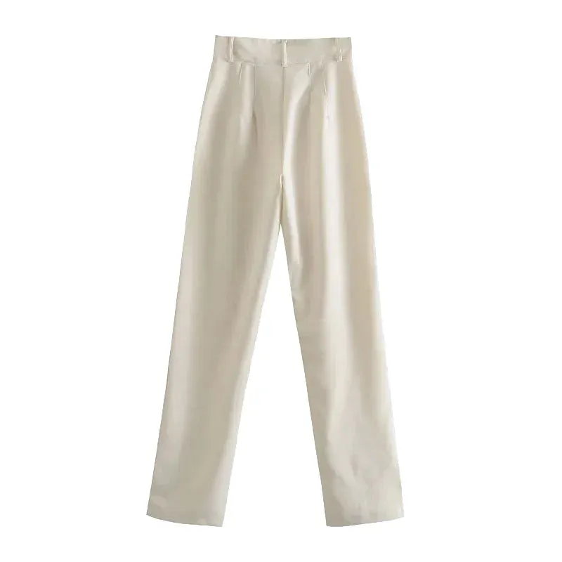 Obsidian Phoenix Women's Luxury High-Waist Straight Pants