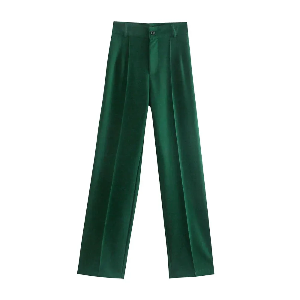 Obsidian Phoenix Women's Luxury High-Waist Straight Pants