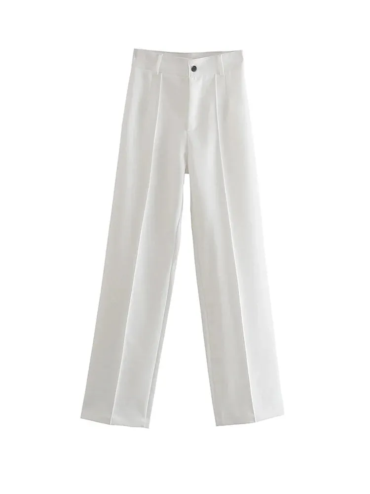 Obsidian Phoenix Women's Luxury High-Waist Straight Pants