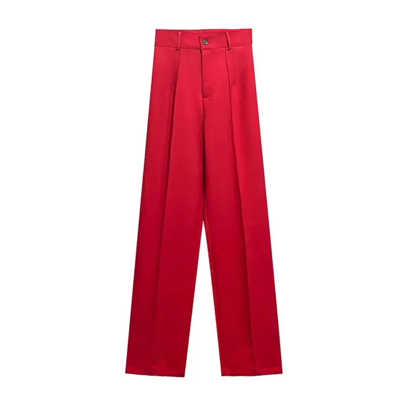Obsidian Phoenix Women's Luxury High-Waist Straight Pants