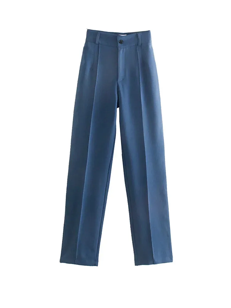 Obsidian Phoenix Women's Luxury High-Waist Straight Pants