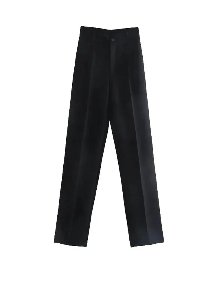Obsidian Phoenix Women's Luxury High-Waist Straight Pants