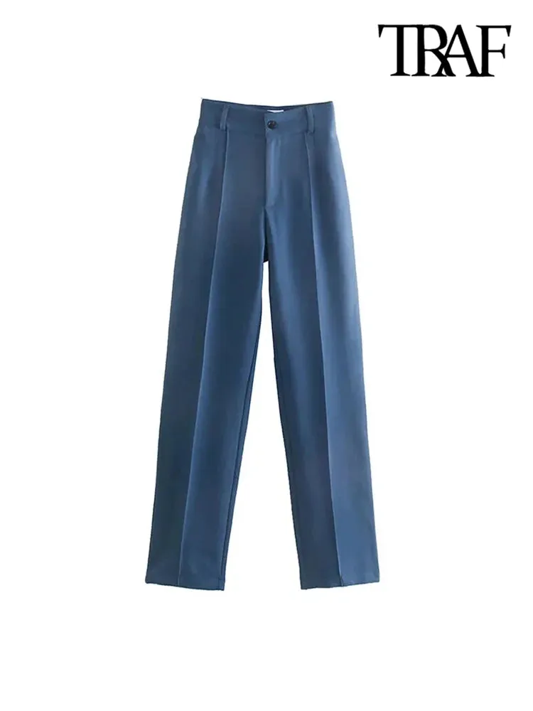 Obsidian Phoenix Women's Luxury High-Waist Straight Pants