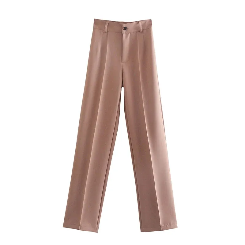 Obsidian Phoenix Women's Luxury High-Waist Straight Pants