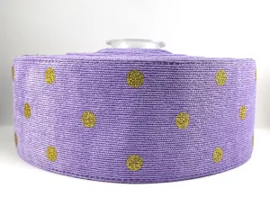 Orchid Purple Corduroy Ribbon with Gold Glitter - 3 Inch
