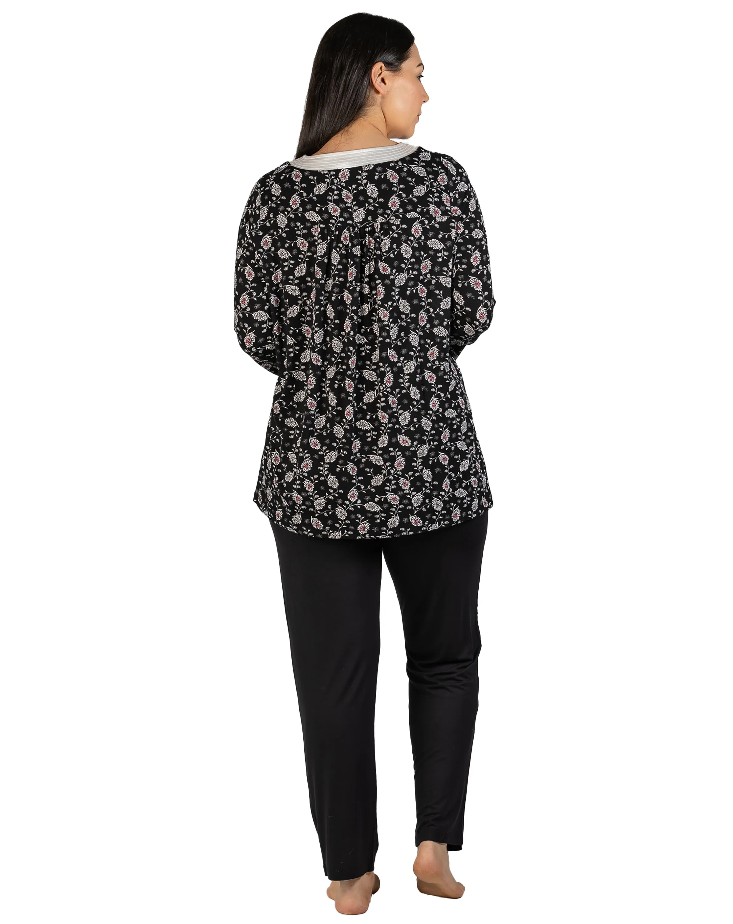 PAISLEY PJ SET BLACK - Y248P