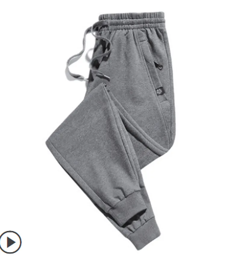 Pants Men'S Spring and Autumn Men'S Sports Pants Loose-Closed Feettrousers Tidesummertie-Foot Leisure Pure Cotton Trousers