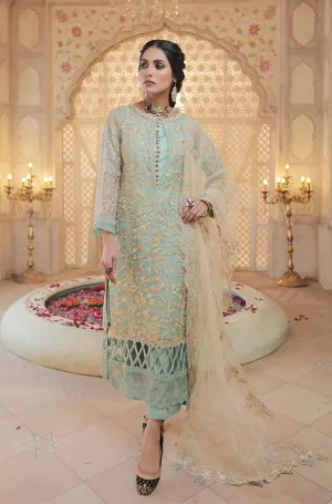 Party Wear Dress Pakistani in Sky Blue Shade #PF357